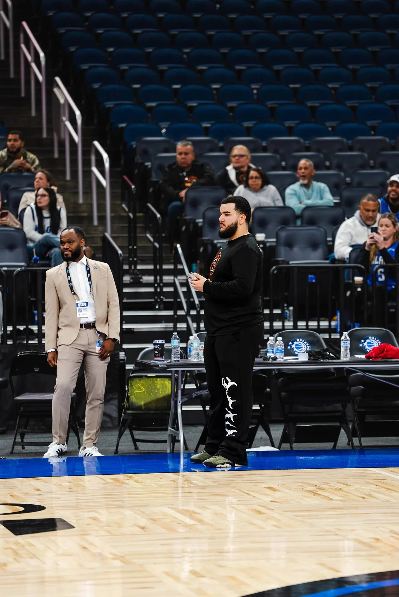 Zeus Skills coaches running a shooting workout courtside