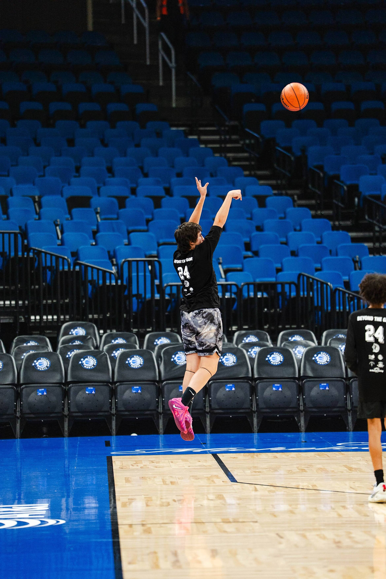 Zeus Skills athletes training on an NBA floor
